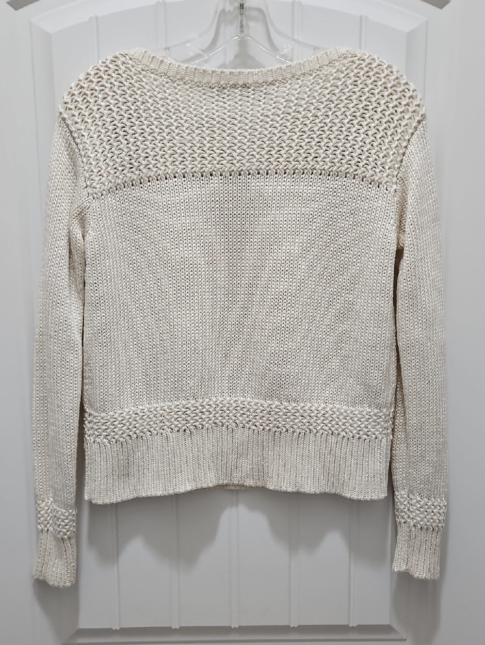 Lauren Ralph Lauren Cotton-Blend Boatneck Sweater Ivory Small - Picture 5 of 10